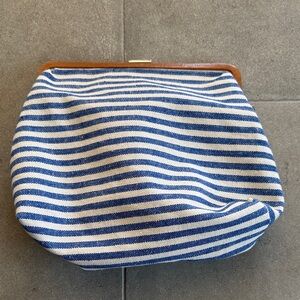 Clare v Striped Blue and White Women's Bag